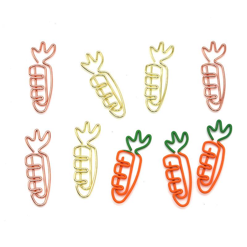 6pcs Carrot Clip Paper Clip Fruit Bookmark Notebook Clip
