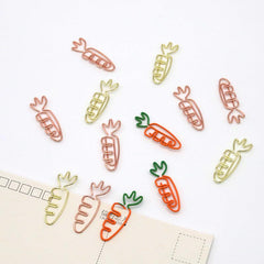 6pcs Carrot Clip Paper Clip Fruit Bookmark Notebook Clip