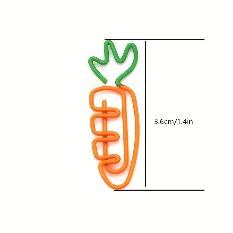 6pcs Carrot Clip Paper Clip Fruit Bookmark Notebook Clip