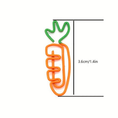 6pcs Carrot Clip Paper Clip Fruit Bookmark Notebook Clip
