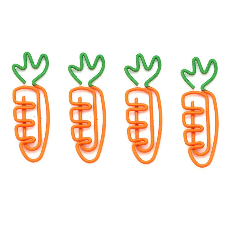 6pcs Carrot Clip Paper Clip Fruit Bookmark Notebook Clip