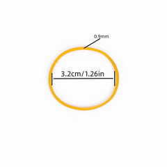 500pcs Yellow Rubber Bands 1.26in, 3in Diameter