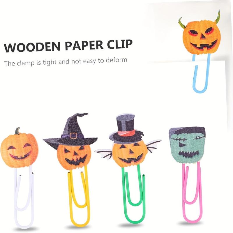 Halloween Pumpkin Paper Clips - Fun Bookmarks for Home, Office, School