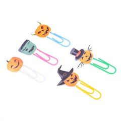Halloween Pumpkin Paper Clips - Fun Bookmarks for Home, Office, School