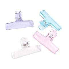 4pcs Transparent Acrylic Clip Student File Hand Account Large Clip