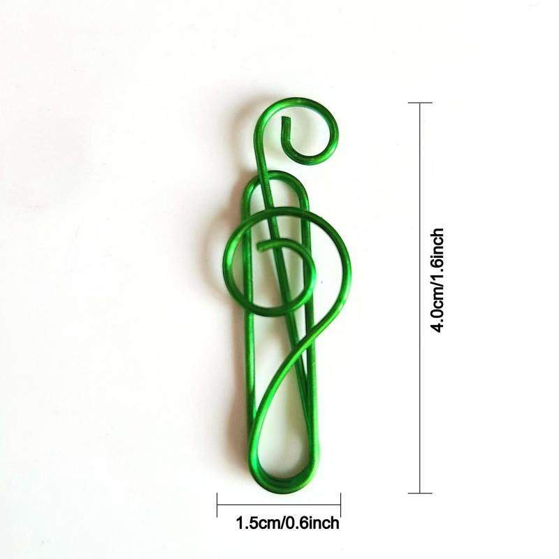 10pcs Musical Note Shape Paper Clips For Music Enthusiast Teacher