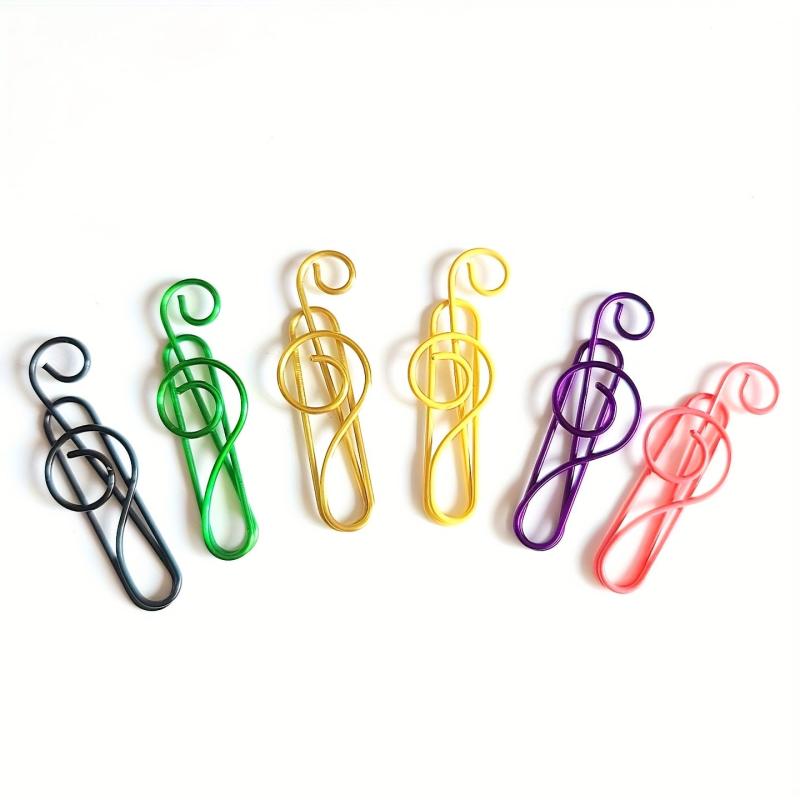 10pcs Musical Note Shape Paper Clips For Music Enthusiast Teacher