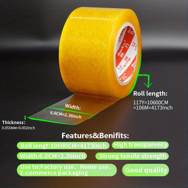 Thick Transparent Tape for Large Roll Packaging - Strong Sealing Tape