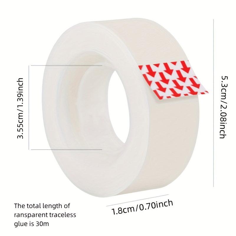 6pcs Small Tape High Viscosity Transparent Stationery Sticky Matte Tape