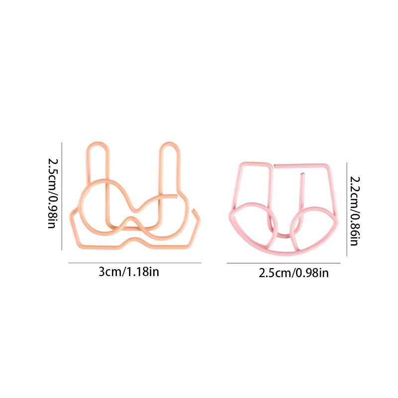 12pcs Underwear Paper Clips Mini Bookmarks Office Supplies