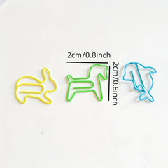 24pcs Mixed Colour Paper Clips Bookmark For Home School Office