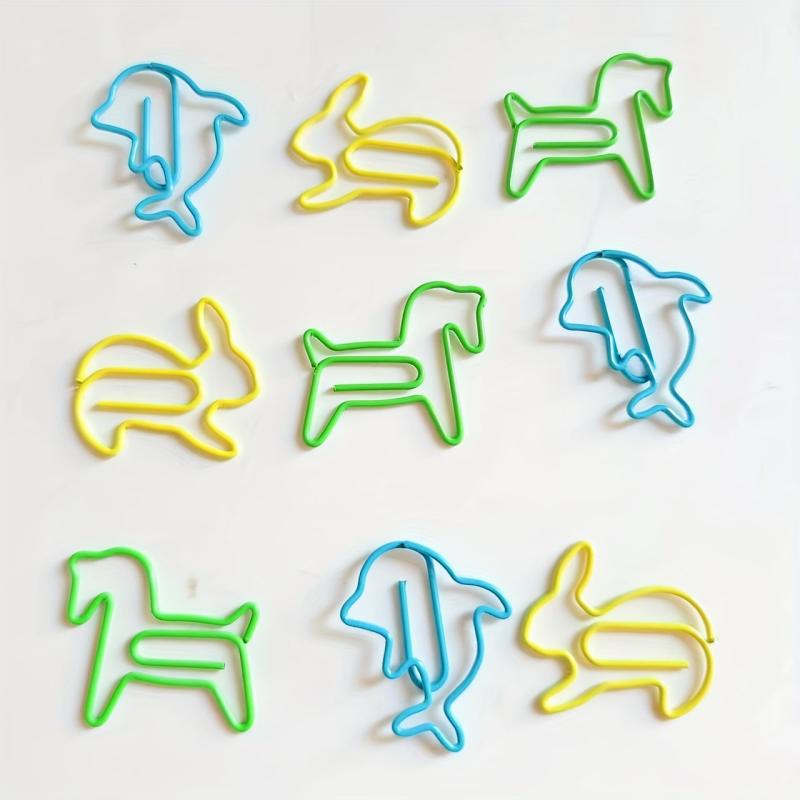 24pcs Mixed Colour Paper Clips Bookmark For Home School Office