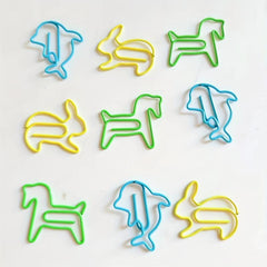 24pcs Mixed Colour Paper Clips Bookmark For Home School Office