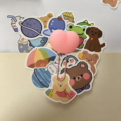 Pvc Soft Rubber Decompression Paper Clip Cartoon Shape Metal Bookmark