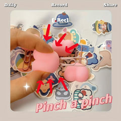 Pvc Soft Rubber Decompression Paper Clip Cartoon Shape Metal Bookmark