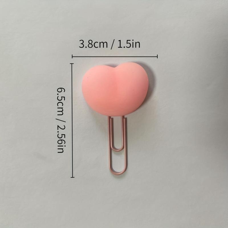 Pvc Soft Rubber Decompression Paper Clip Cartoon Shape Metal Bookmark