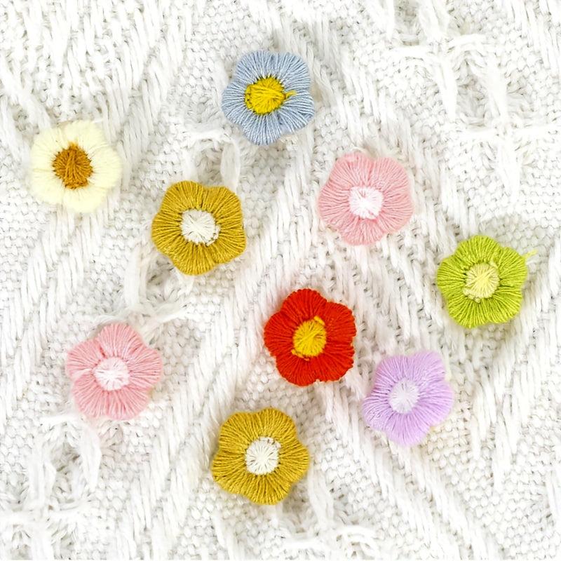 50pcs Flower Push Pins Decorative Bulletin Board Nail Colorful Map Co