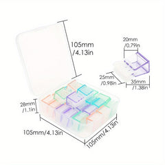 25pcs Large Acrylic Metal Slide Clips Set 15mm 20mm & 25mm
