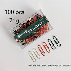 Christmas Style Pushpins Paper Clips Assorted Colors 100-Count