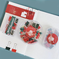 Christmas Style Pushpins Paper Clips Assorted Colors 100-Count