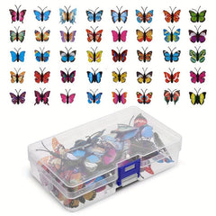 40pcs Butterfly Push Pins Decorative Big Head Pins For Wall Hanging