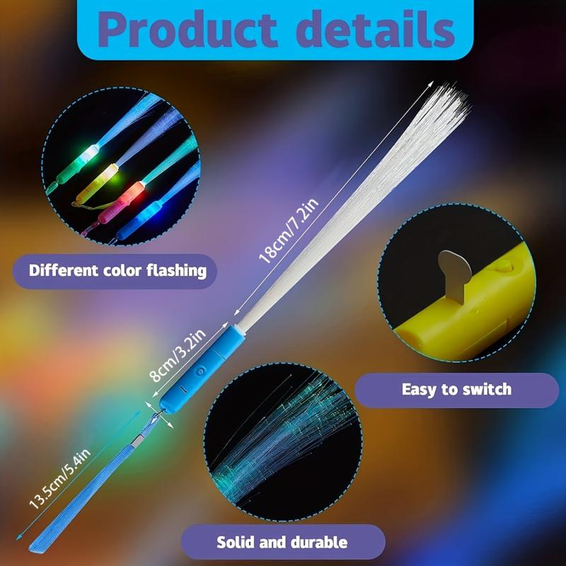 12pcs Fiber Optic Glow Stick LED Bar Party Wedding Props