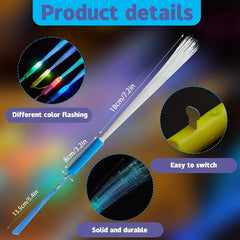 12pcs Fiber Optic Glow Stick LED Bar Party Wedding Props