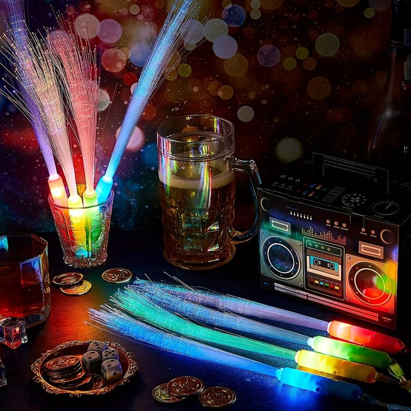 12pcs Fiber Optic Glow Stick LED Bar Party Wedding Props