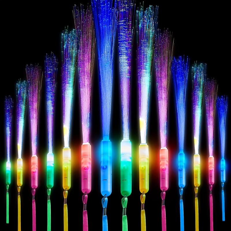 12pcs Fiber Optic Glow Stick LED Bar Party Wedding Props