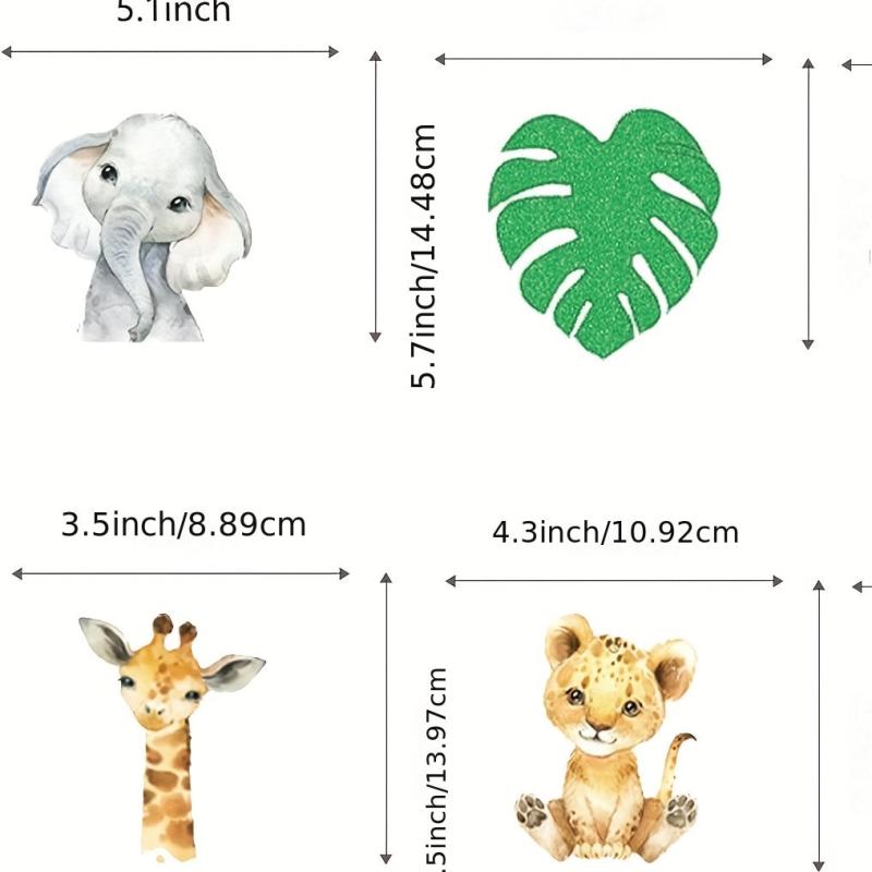 6pcs Jungle Safari Animal Hanging Streamers for Party Decor