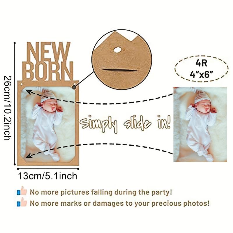 1st Birthday Photo Banner with Frame - Shower Party Decor
