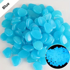 100pcs Glow In The Dark Rocks Set - Outdoor Garden Stones for Landscaping