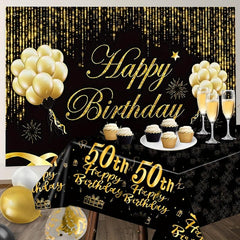 Golden Holiday Accessory Set for 50th Birthday Party