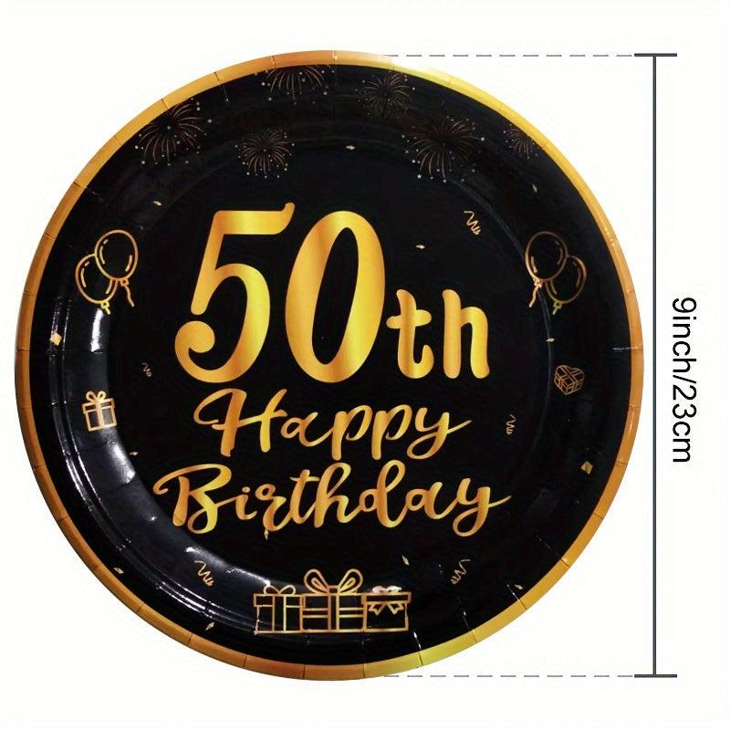 Golden Holiday Accessory Set for 50th Birthday Party