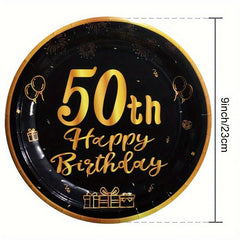 Golden Holiday Accessory Set for 50th Birthday Party