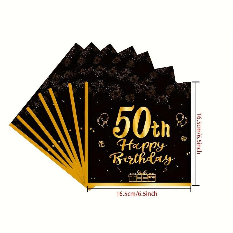 Golden Holiday Accessory Set for 50th Birthday Party