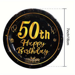Golden Holiday Accessory Set for 50th Birthday Party