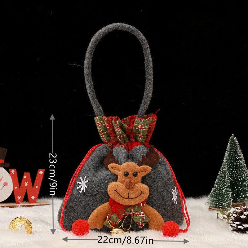 Christmas Cartoon Tote Bag, Festive Shoulder Bag for Gifts