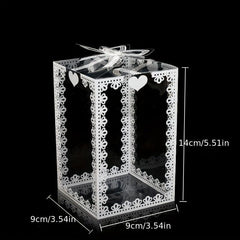 5pcs Transparent Lace Pvc Packaging Box Pet Food & Pastry Box