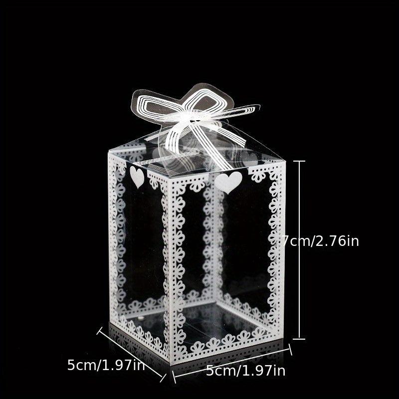 5pcs Transparent Lace Pvc Packaging Box Pet Food & Pastry Box