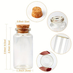48pcs Glass Bottles with Cork for Wedding and Party Favors