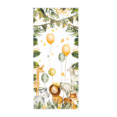 50pcs Jungle Animal Cookie Candy Bags Wild One Party Supplies