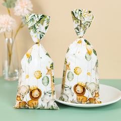 50pcs Jungle Animal Cookie Candy Bags Wild One Party Supplies