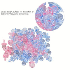 50pcs Mini Pink Baby Pacifiers for Parties Baby Shower
