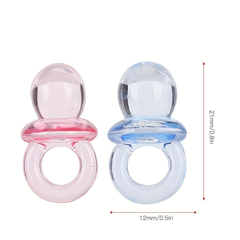 50pcs Mini Pink Baby Pacifiers for Parties Baby Shower