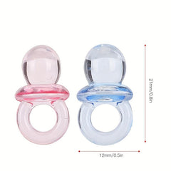50pcs Mini Pink Baby Pacifiers for Parties Baby Shower