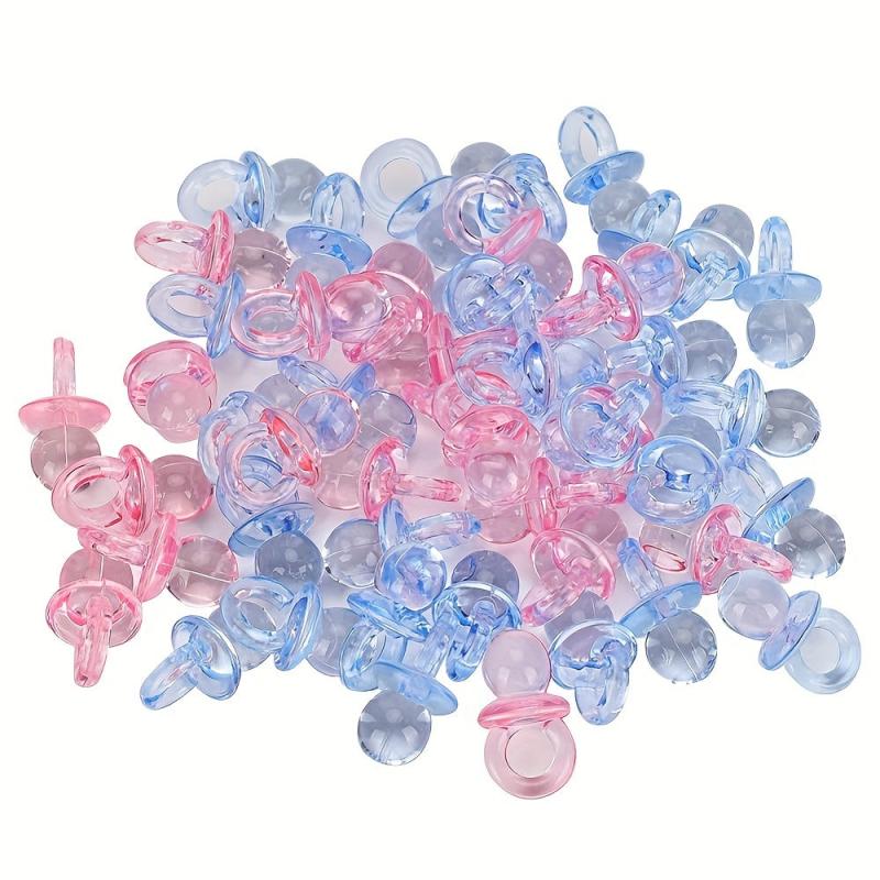 50pcs Mini Pink Baby Pacifiers for Parties Baby Shower