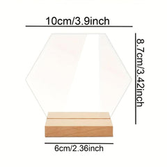 10Pcs Acrylic HexagonalTable Number Signs DIY Blank Wedding Party Signs