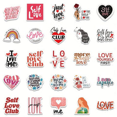50pcs Self Love Graffiti Sticker Decorative Luggage Notebook Water Cup Sticker