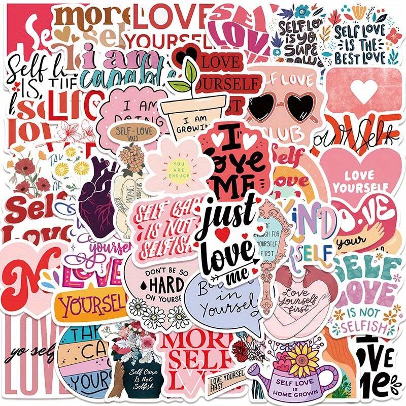 50pcs Self Love Graffiti Sticker Decorative Luggage Notebook Water Cup Sticker